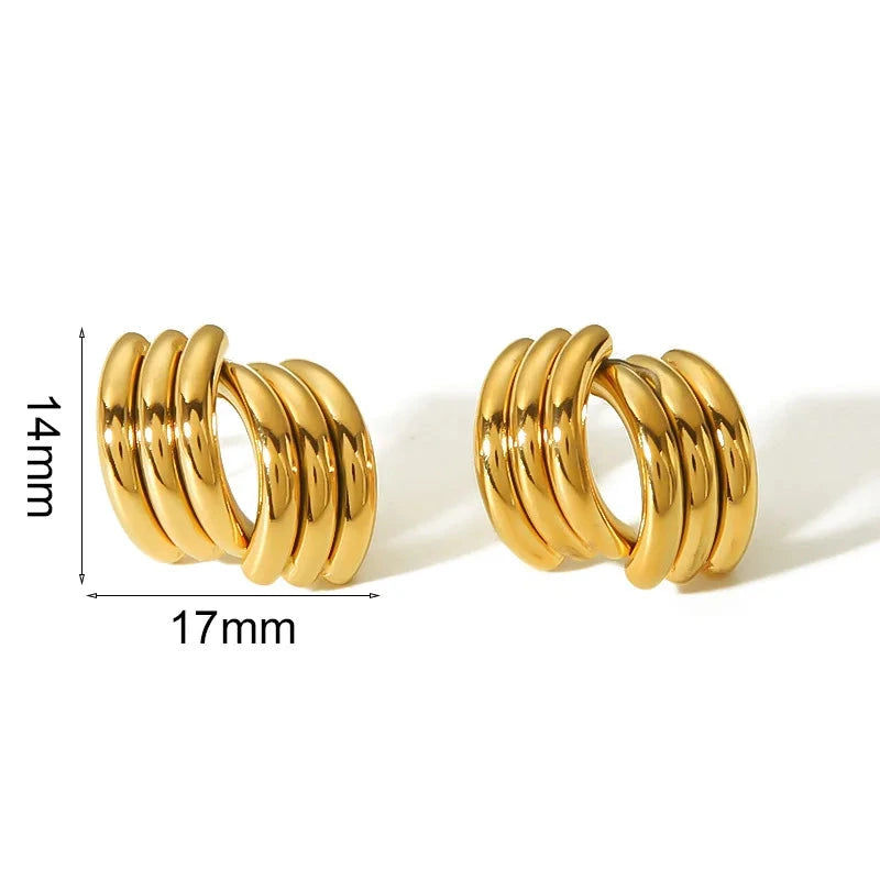 Aquarly Golden Wave Hoops
