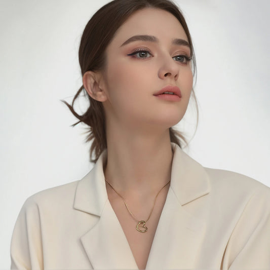 Aquarly Golden Heart Necklace