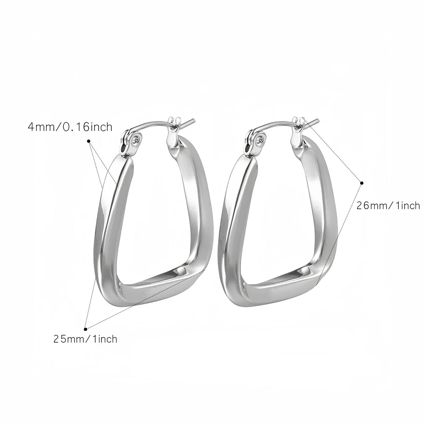 Aquarly Triple Wave Hoops