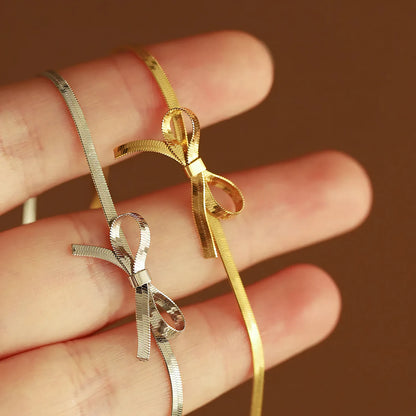 Aquarly Golden Bow Choker