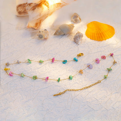 Aquarly Rainbow Shell Necklace