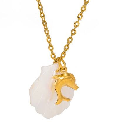 Aquarly Marine Pearl Necklace