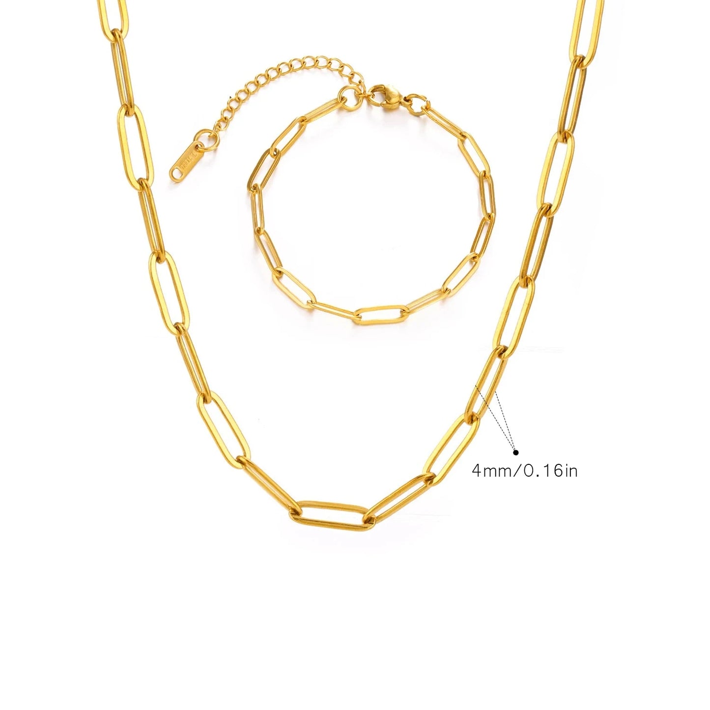 Aquarly Paperclip Chain Set