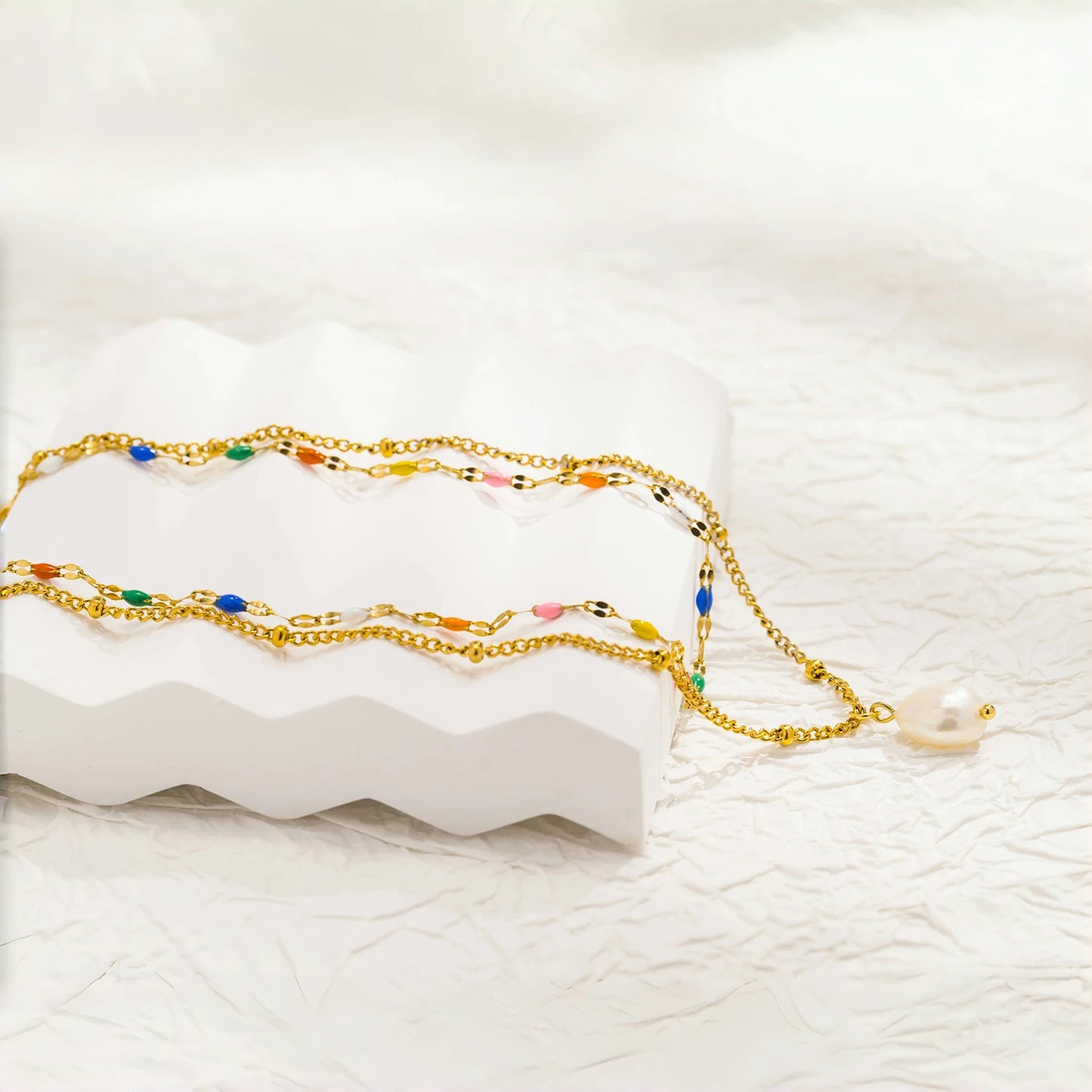 Aquarly Pearl Layers Necklace