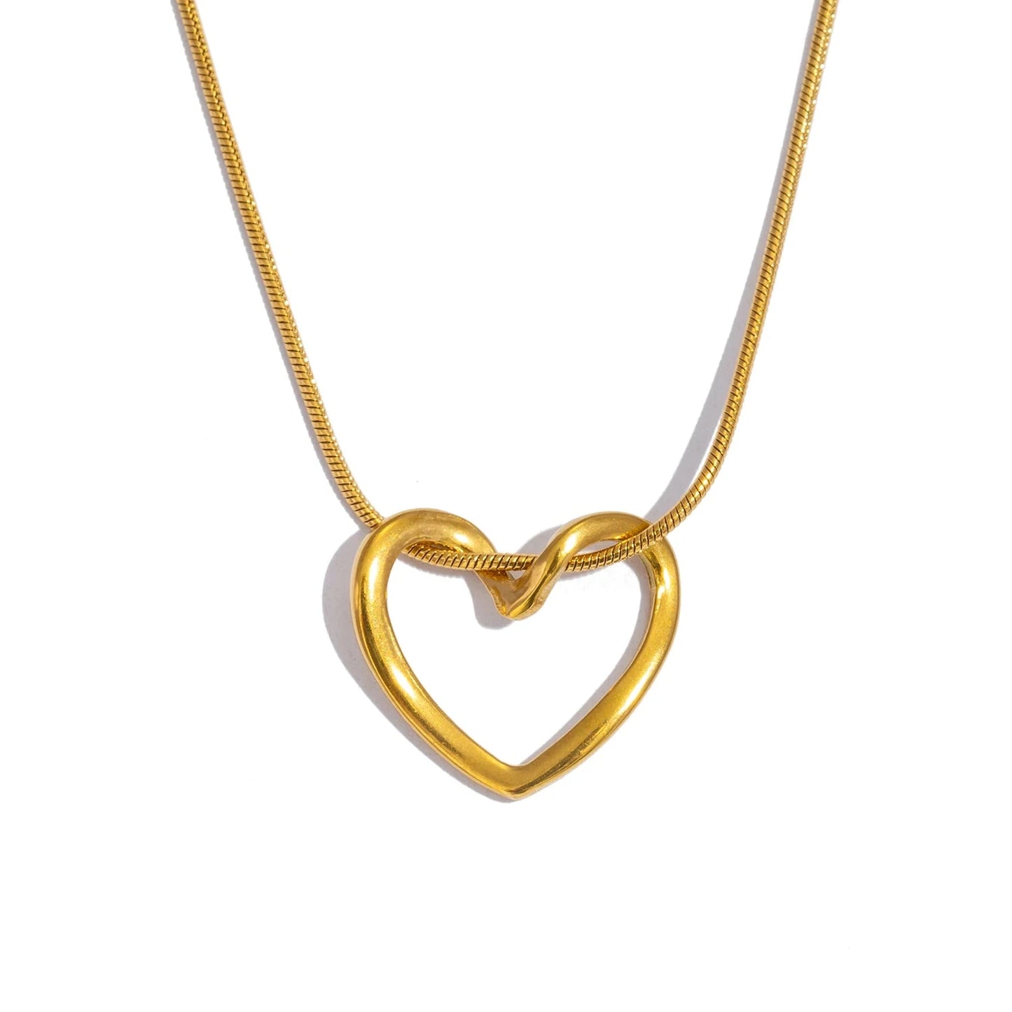 Aquarly Golden Heart Necklace