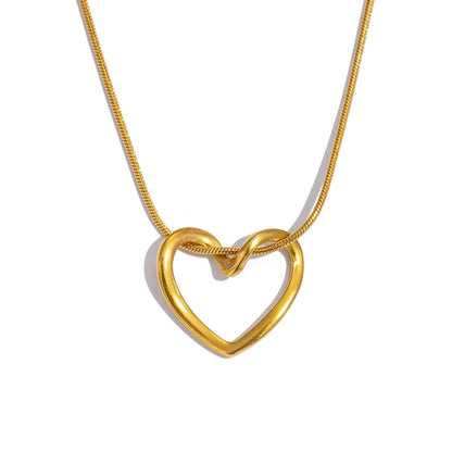 Aquarly Golden Heart Necklace