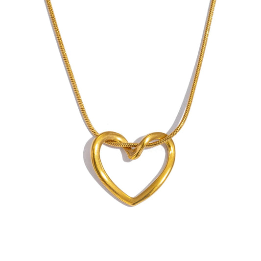 Aquarly Golden Heart Necklace