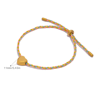 Aquarly Heart Rope Bracelet