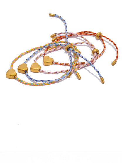 Aquarly Heart Rope Bracelet
