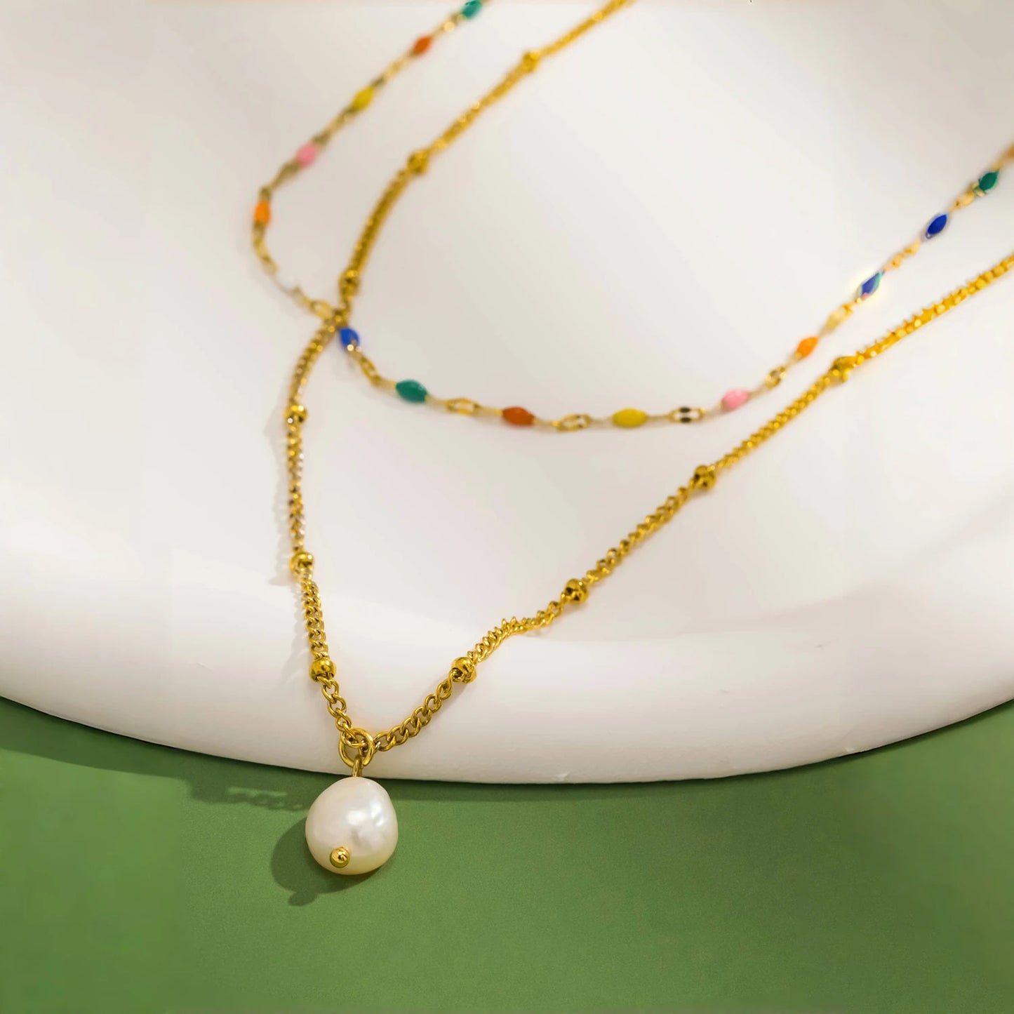 Aquarly Pearl Layers Necklace
