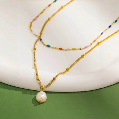 Aquarly Pearl Layers Necklace