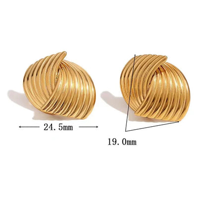 Aquarly Golden Wave Hoops
