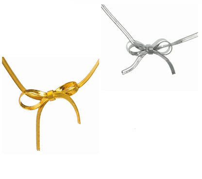 Aquarly Golden Bow Choker