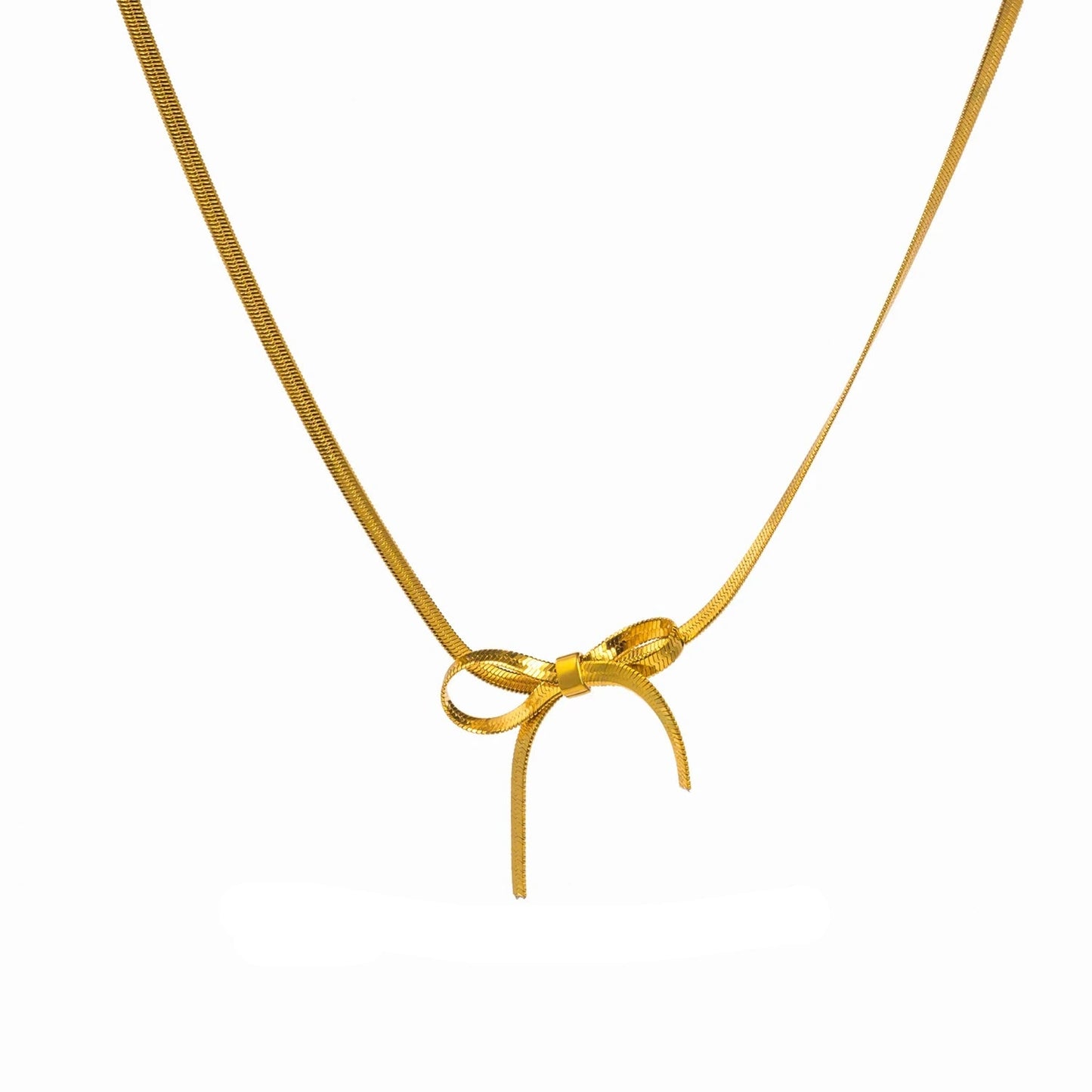 Aquarly Golden Bow Choker