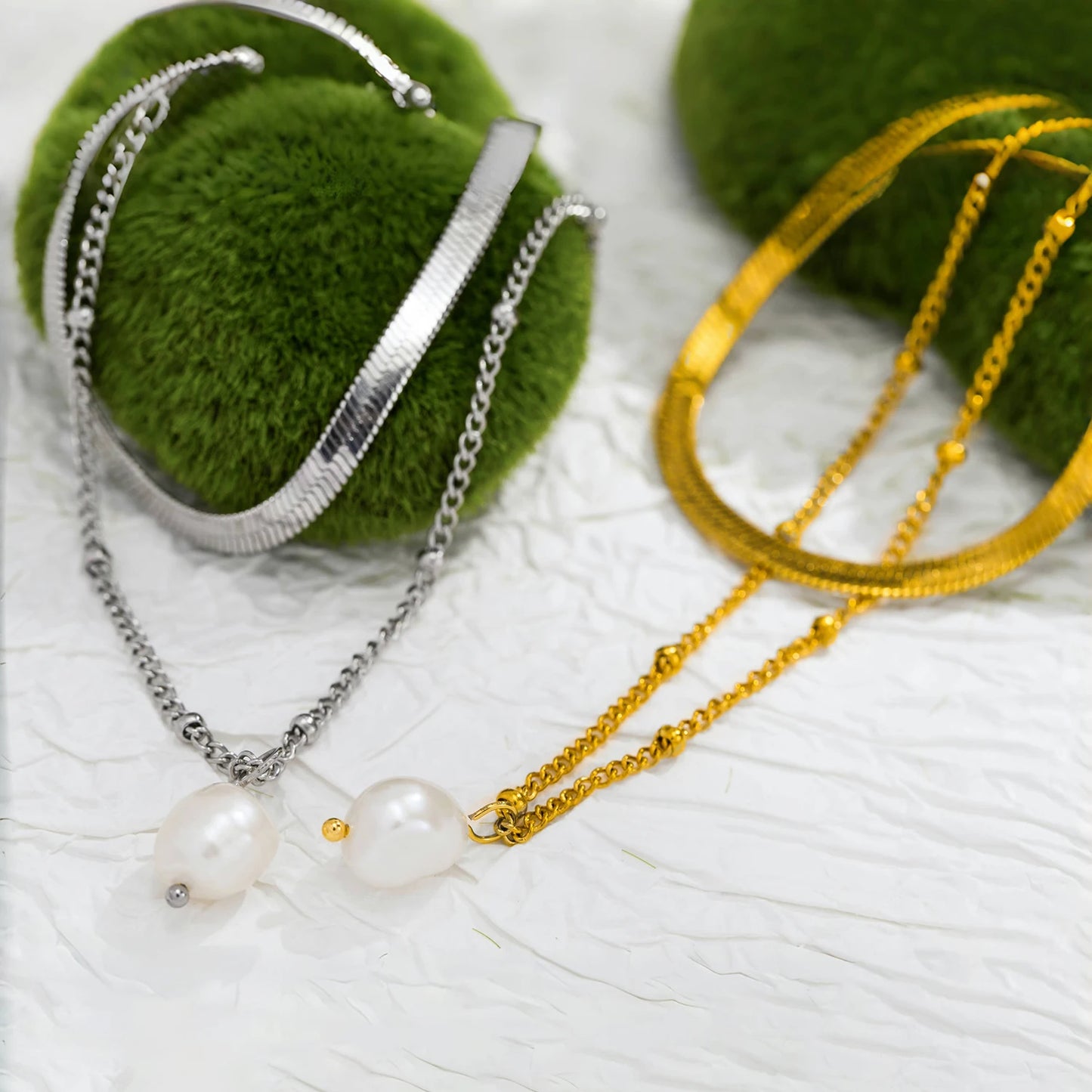 Aquarly Double Pearl Necklace