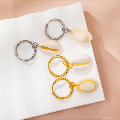 Aquarly Conch Drop Earrings