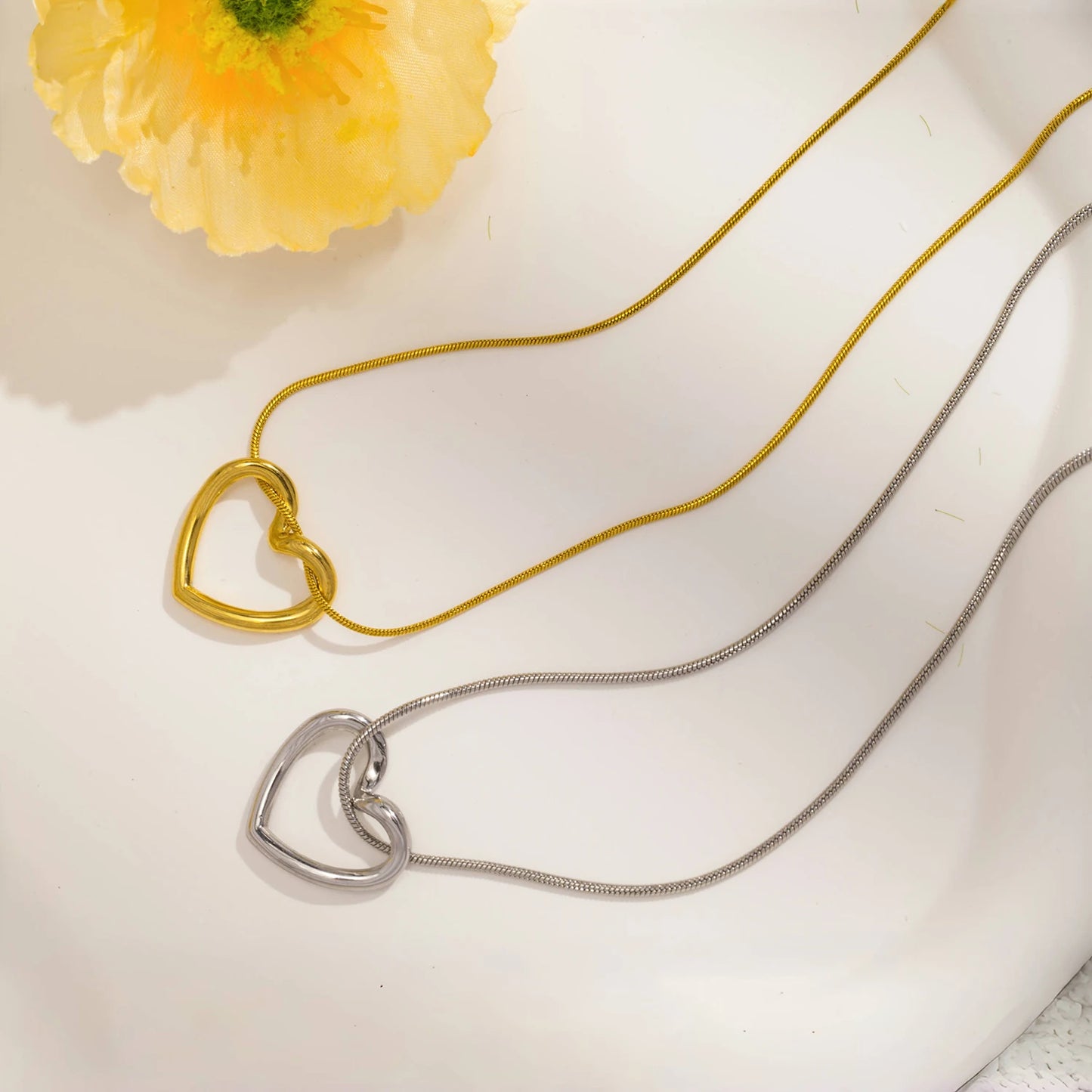 Aquarly Golden Heart Necklace