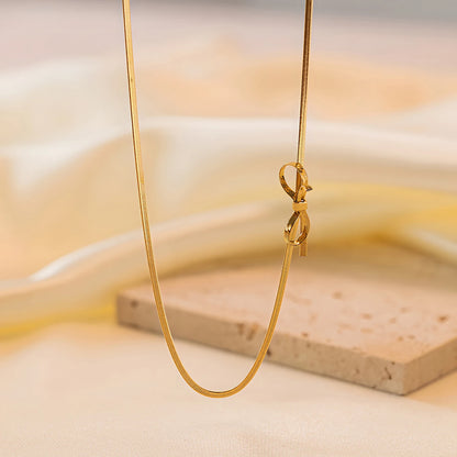 Aquarly Golden Bow Choker