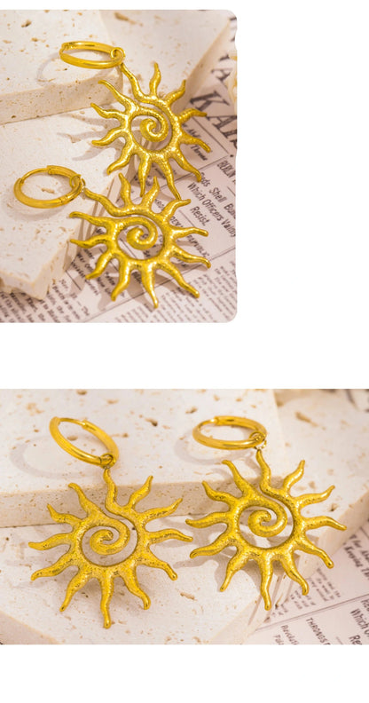 Aquarly Solar Drop Hoops