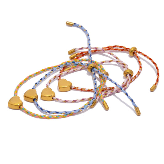 Aquarly Heart Rope Bracelet