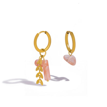 Aquarly Rosé Charm Hoops