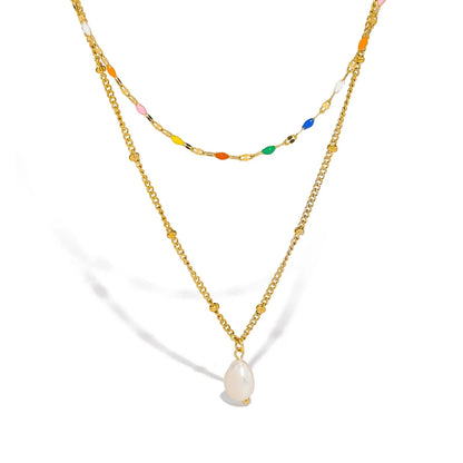 Aquarly Pearl Layers Necklace