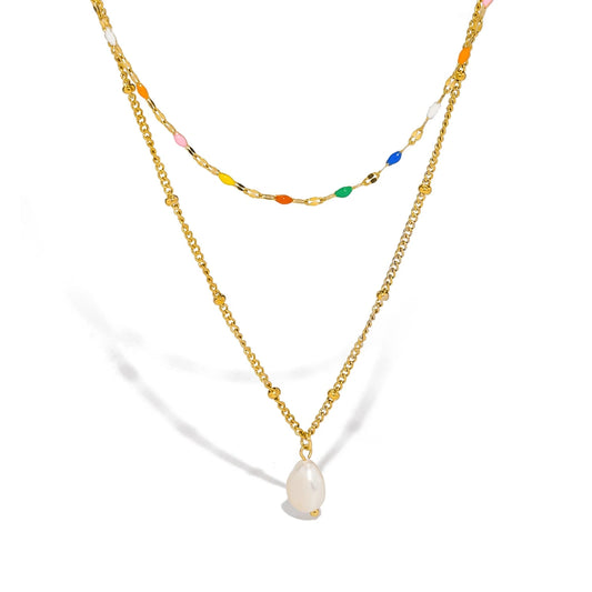 Aquarly Pearl Layers Necklace
