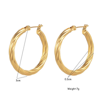 Aquarly Twist Hoops